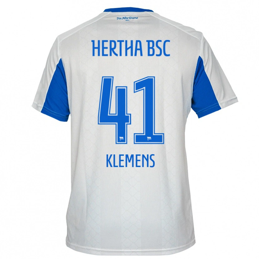 Danxen Donna Maglia Pascal Klemens #41 Bianco Blu Kit Gara Away 2025/26 Maglietta