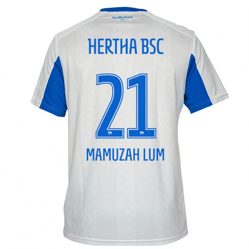 Danxen Donna Maglia Boris Mamuzah Lum #21 Bianco Blu Kit Gara Away 2025/26 Maglietta