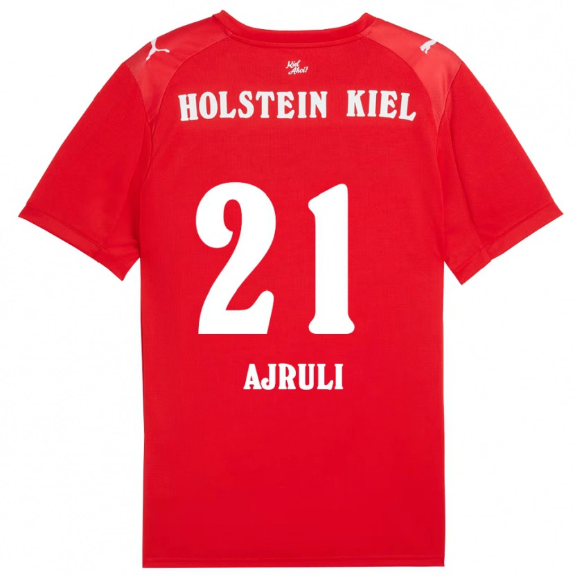 Danxen Donna Maglia Muhamed Ajruli #21 Rosso Blu Kit Gara Away 2025/26 Maglietta