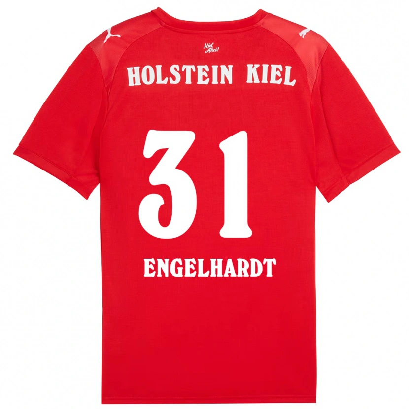 Danxen Donna Maglia Marcel Engelhardt #31 Rosso Blu Kit Gara Away 2025/26 Maglietta