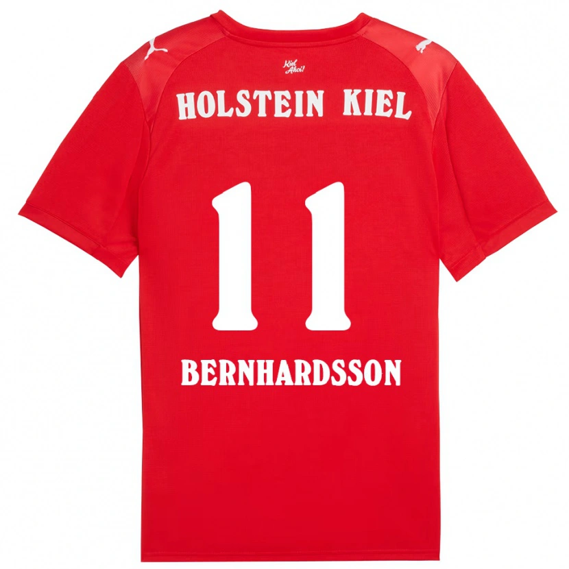 Danxen Donna Maglia Alexander Bernhardsson #11 Rosso Blu Kit Gara Away 2025/26 Maglietta