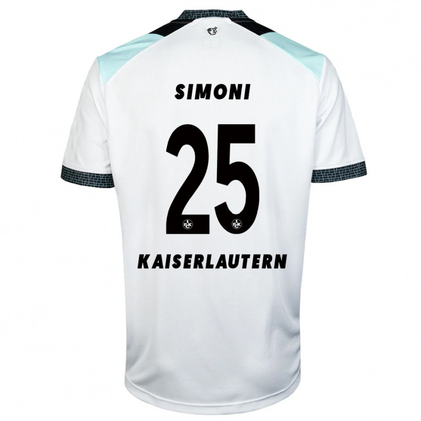 Danxen Donna Maglia Simon Simoni #25 Bianco Nero Kit Gara Away 2025/26 Maglietta
