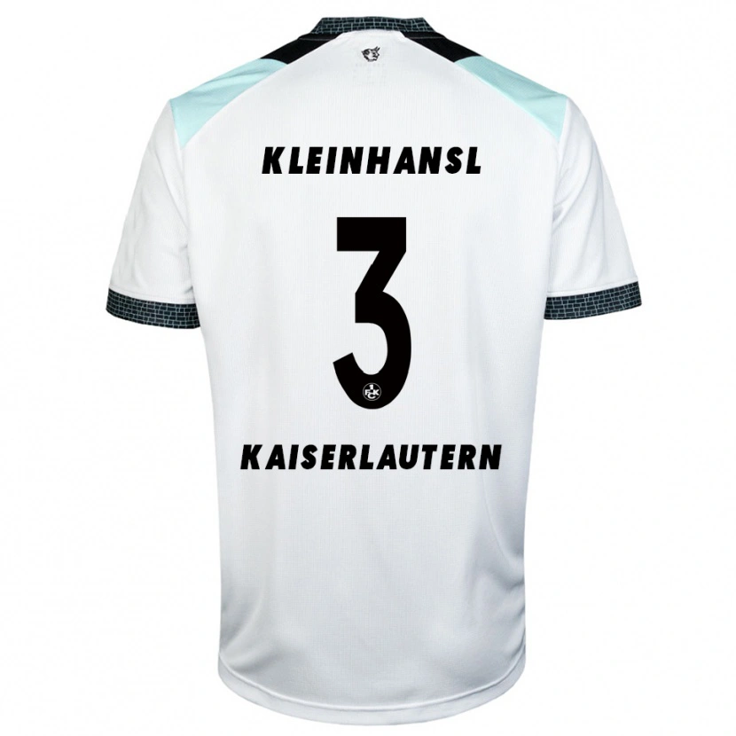 Danxen Donna Maglia Florian Kleinhansl #3 Bianco Nero Kit Gara Away 2025/26 Maglietta