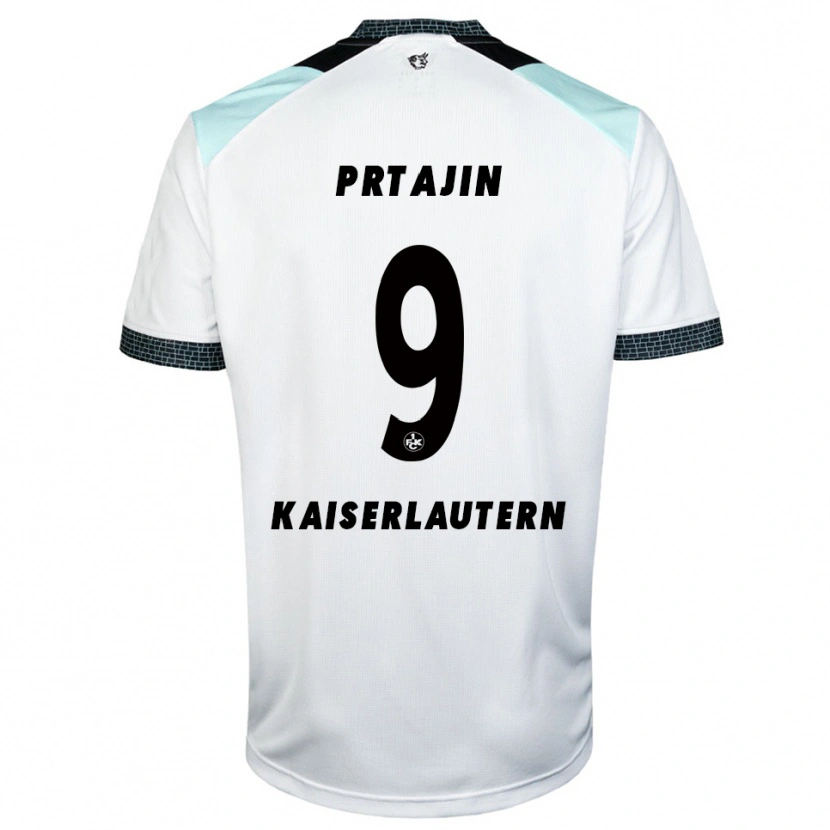 Danxen Donna Maglia Ivan Prtajin #9 Bianco Nero Kit Gara Away 2025/26 Maglietta