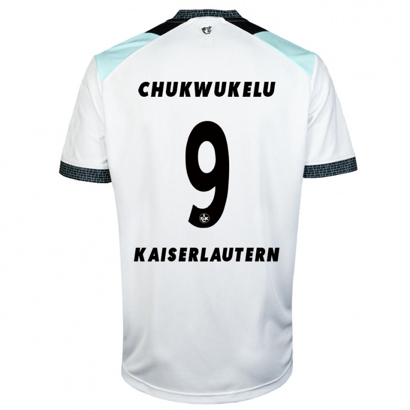 Danxen Donna Maglia Chinedu Chukwukelu #9 Bianco Nero Kit Gara Away 2025/26 Maglietta