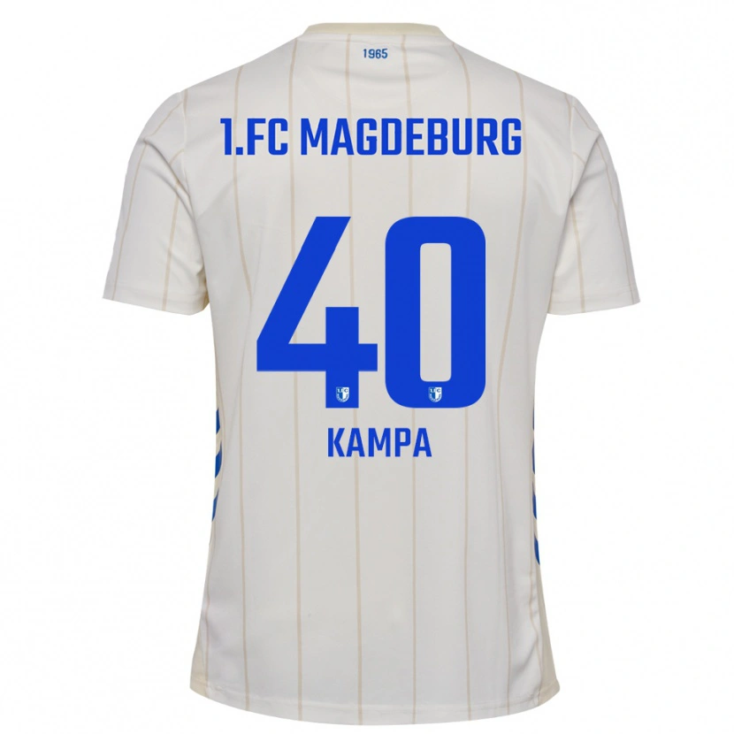 Danxen Donna Maglia Robert Kampa #40 Bianco Blu Kit Gara Away 2025/26 Maglietta