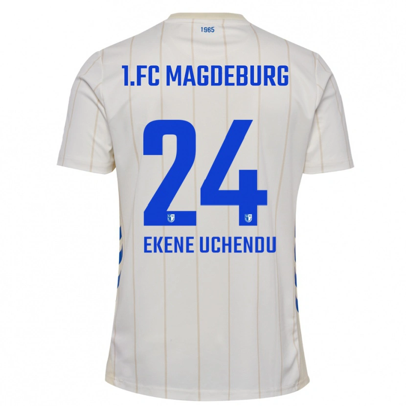 Danxen Donna Maglia Esposito Ekene Uchendu #24 Bianco Blu Kit Gara Away 2025/26 Maglietta