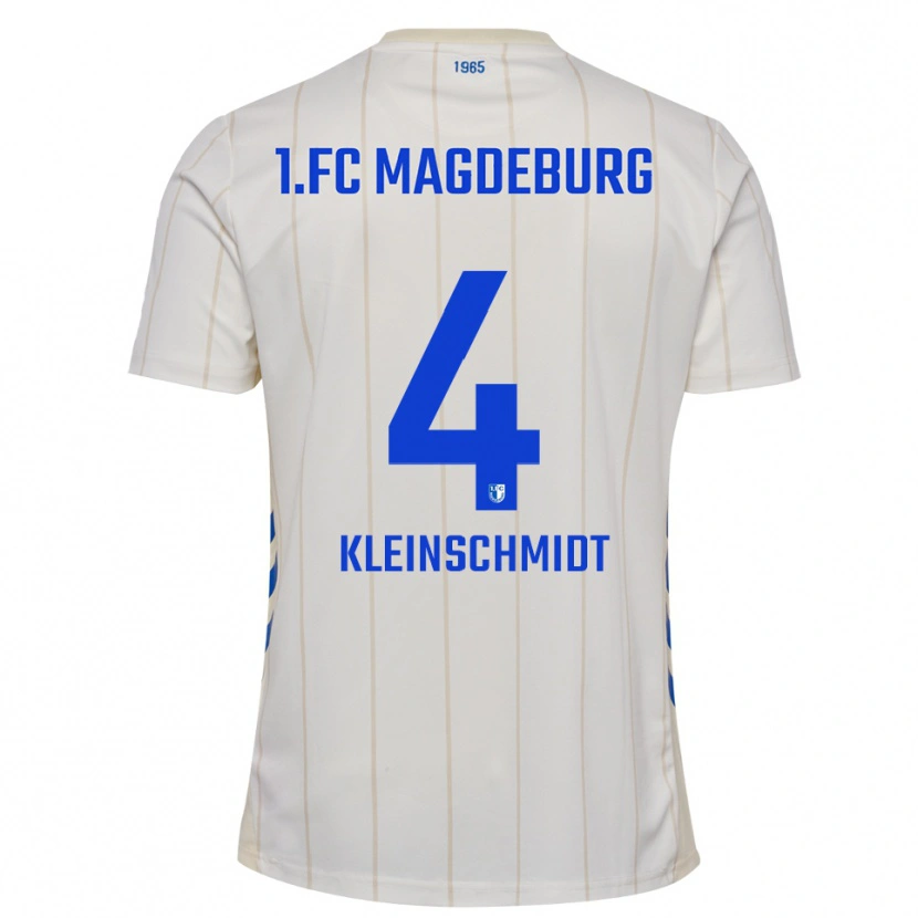 Danxen Donna Maglia Max Kleinschmidt #4 Bianco Blu Kit Gara Away 2025/26 Maglietta
