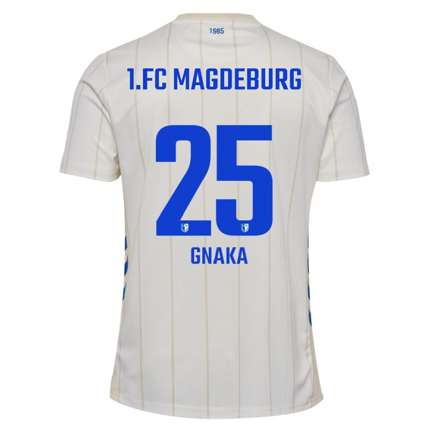 Danxen Donna Maglia Silas Gnaka #25 Bianco Blu Kit Gara Away 2025/26 Maglietta
