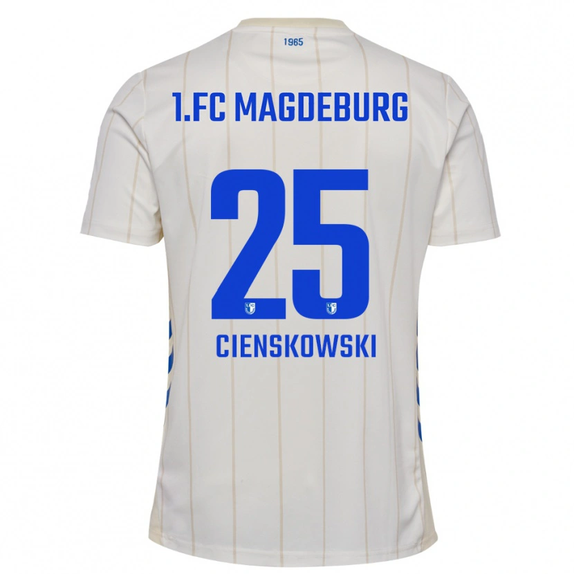 Danxen Donna Maglia Amy Cienskowski #25 Bianco Blu Kit Gara Away 2025/26 Maglietta