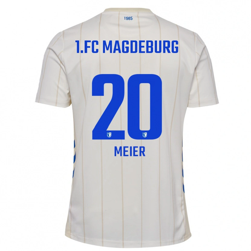 Danxen Donna Maglia Nick Meier #20 Bianco Blu Kit Gara Away 2025/26 Maglietta