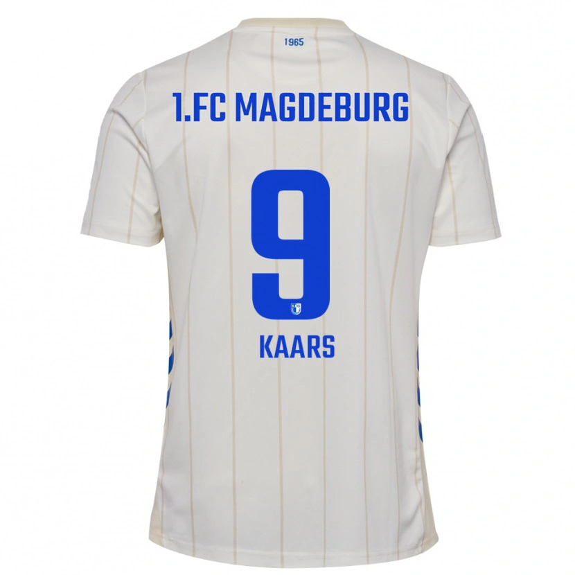 Danxen Donna Maglia Martijn Kaars #9 Bianco Blu Kit Gara Away 2025/26 Maglietta