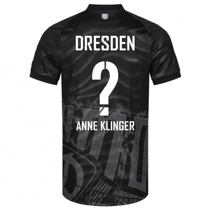 Danxen Donna Maglia Jo Anne Klinger #0 Nero Grigio Kit Gara Away 2025/26 Maglietta