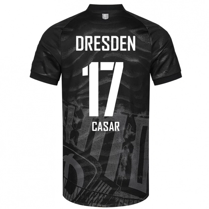 Danxen Donna Maglia Aljaz Casar #17 Nero Grigio Kit Gara Away 2025/26 Maglietta