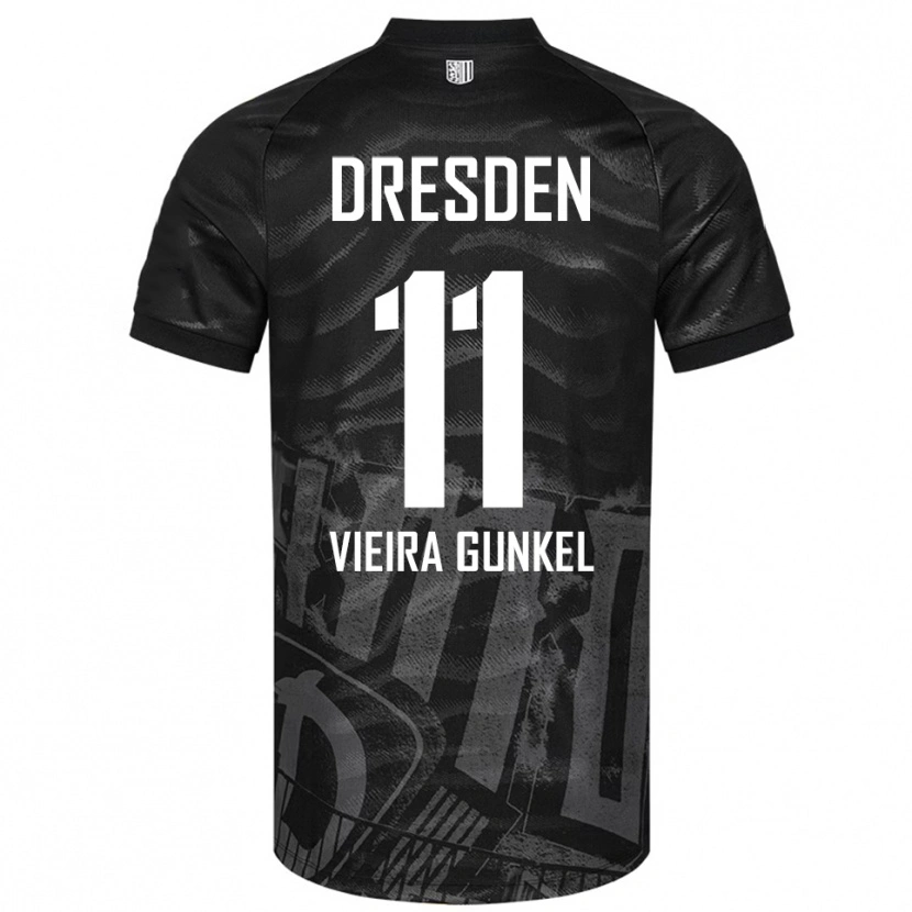 Danxen Donna Maglia Joel Vieira Gunkel #11 Nero Grigio Kit Gara Away 2025/26 Maglietta