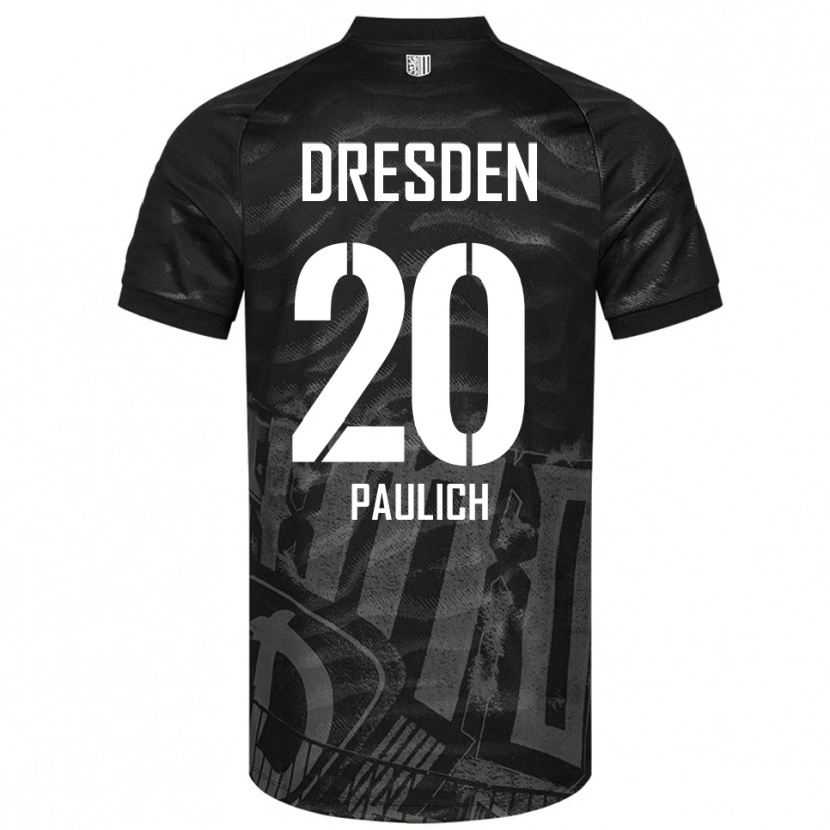 Danxen Donna Maglia Mourice Paulich #20 Nero Grigio Kit Gara Away 2025/26 Maglietta