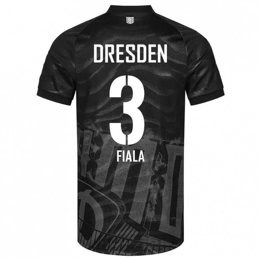 Danxen Donna Maglia Matej Fiala #3 Nero Grigio Kit Gara Away 2025/26 Maglietta