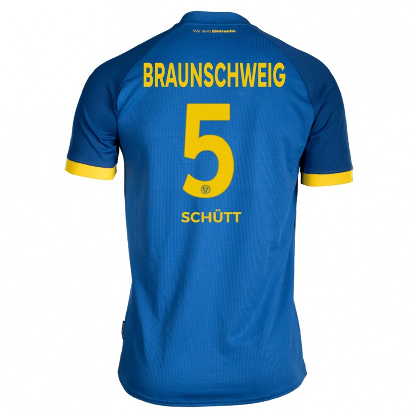 Danxen Donna Maglia Len Schütt #5 Blu Royal Giallo Kit Gara Away 2025/26 Maglietta