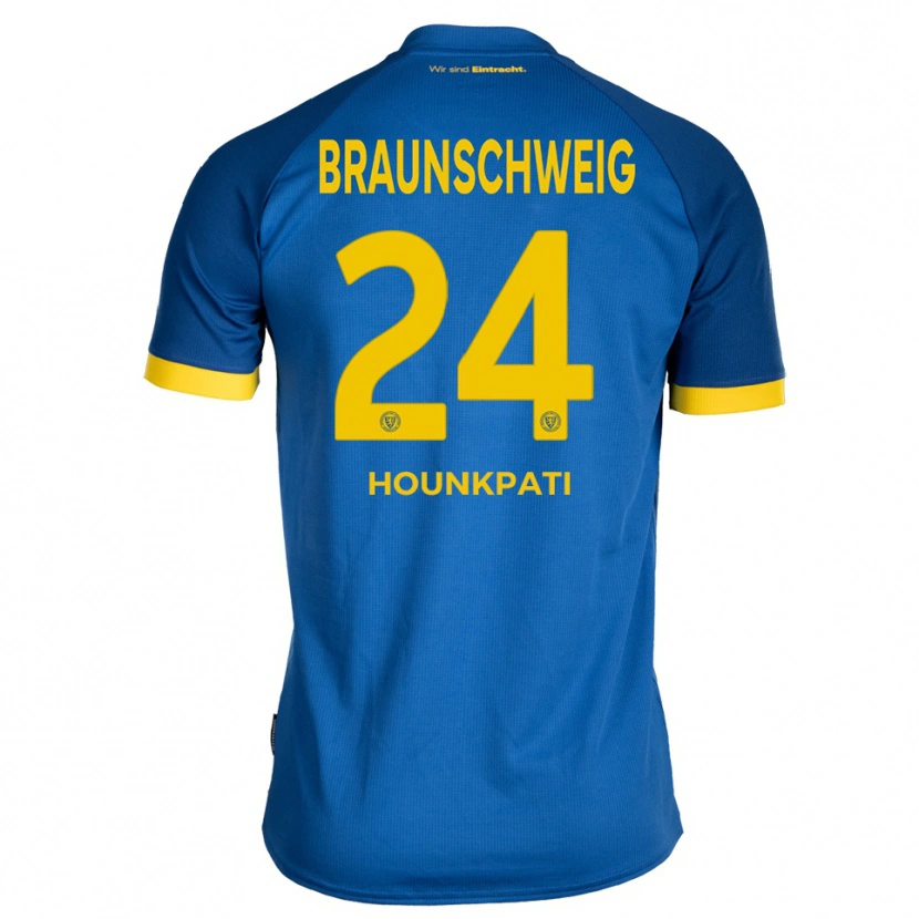 Danxen Donna Maglia Marvin Hounkpati #24 Blu Royal Giallo Kit Gara Away 2025/26 Maglietta