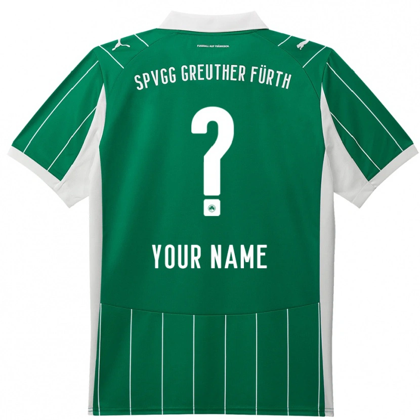 Danxen Donna Maglia Il Tuo Nome #0 Verde Bianco Kit Gara Away 2025/26 Maglietta
