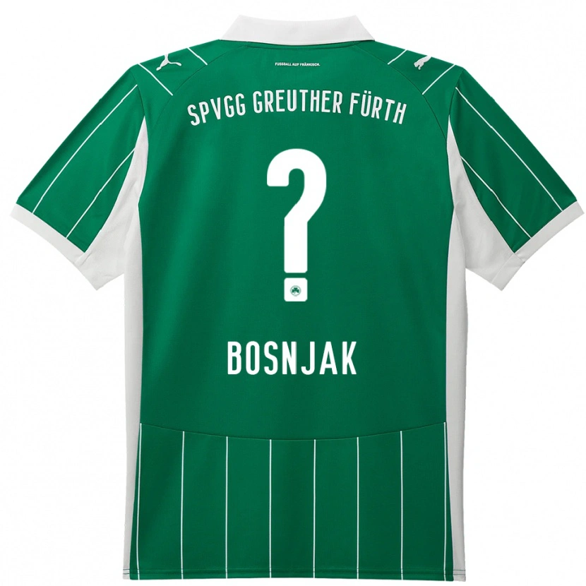 Danxen Donna Maglia Petar Bosnjak #0 Verde Bianco Kit Gara Away 2025/26 Maglietta