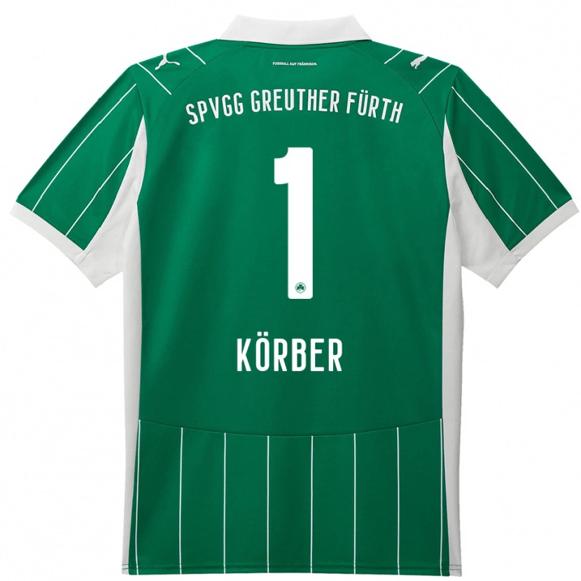 Danxen Donna Maglia Nils Körber #1 Verde Bianco Kit Gara Away 2025/26 Maglietta