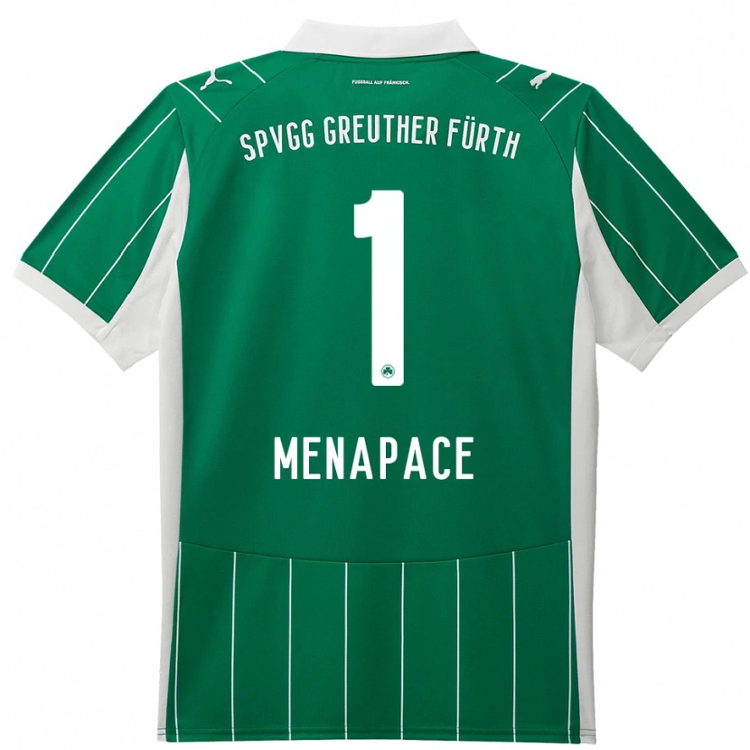 Danxen Donna Maglia Theo Menapace #1 Verde Bianco Kit Gara Away 2025/26 Maglietta