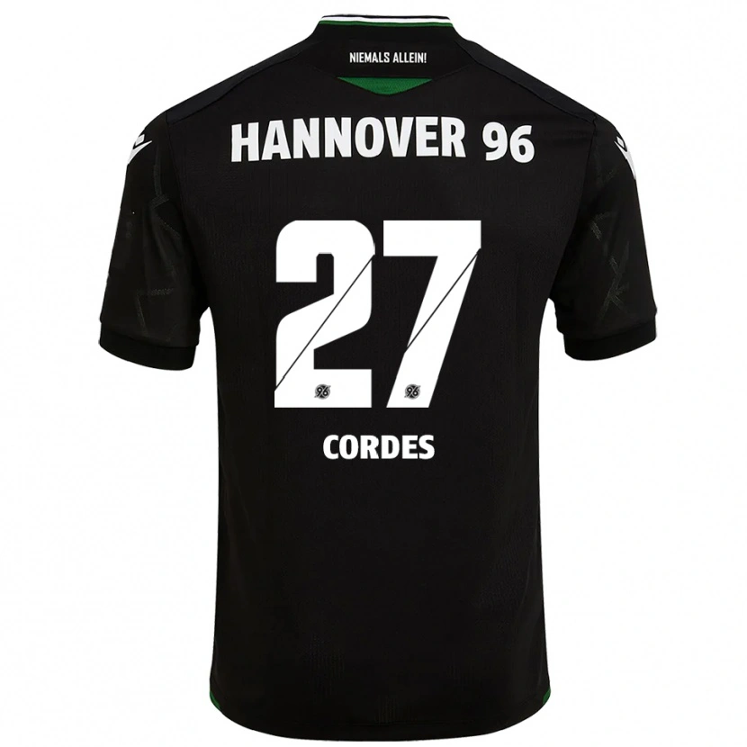 Danxen Donna Maglia Leticia Cordes #27 Nero Verde Kit Gara Away 2025/26 Maglietta