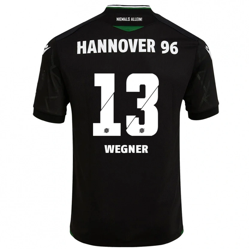 Danxen Donna Maglia Ole Wegner #13 Nero Verde Kit Gara Away 2025/26 Maglietta