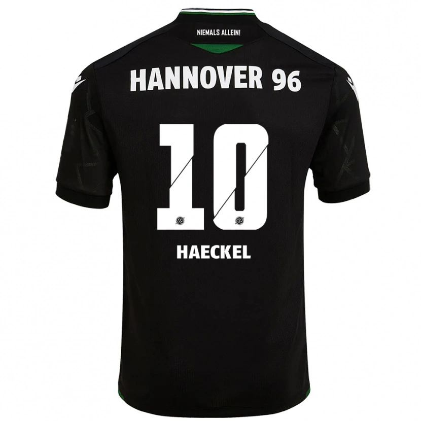 Danxen Donna Maglia Franziska Haeckel #10 Nero Verde Kit Gara Away 2025/26 Maglietta