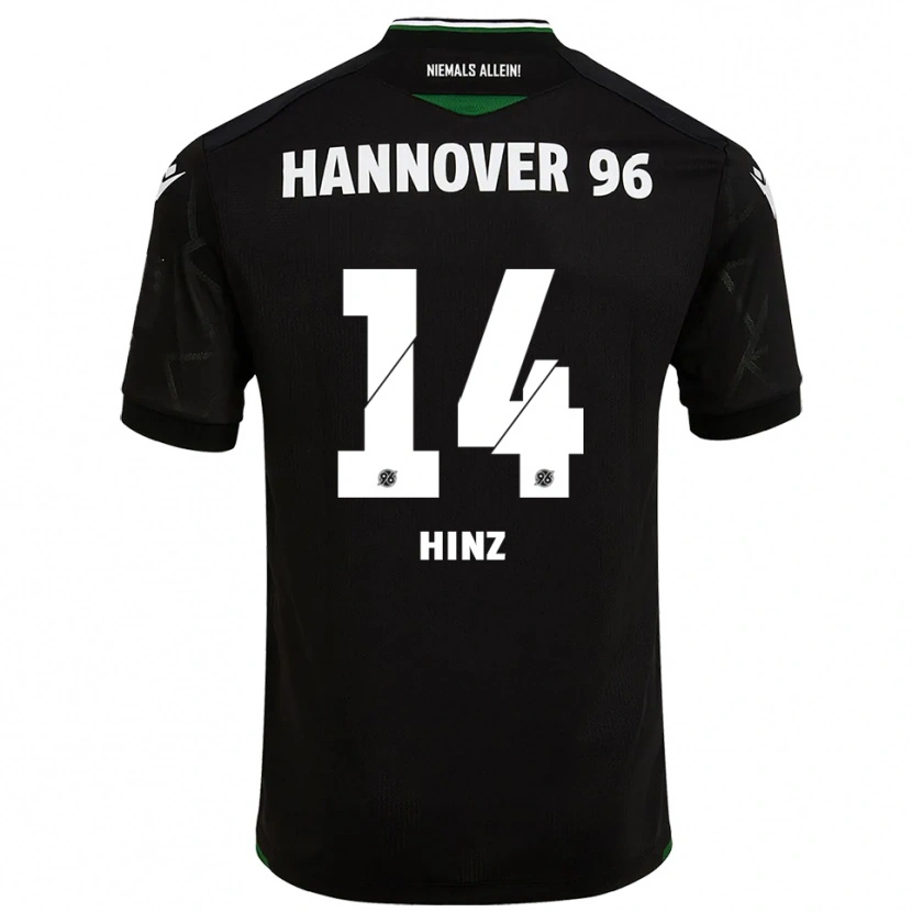 Danxen Donna Maglia Pia Hinz #14 Nero Verde Kit Gara Away 2025/26 Maglietta