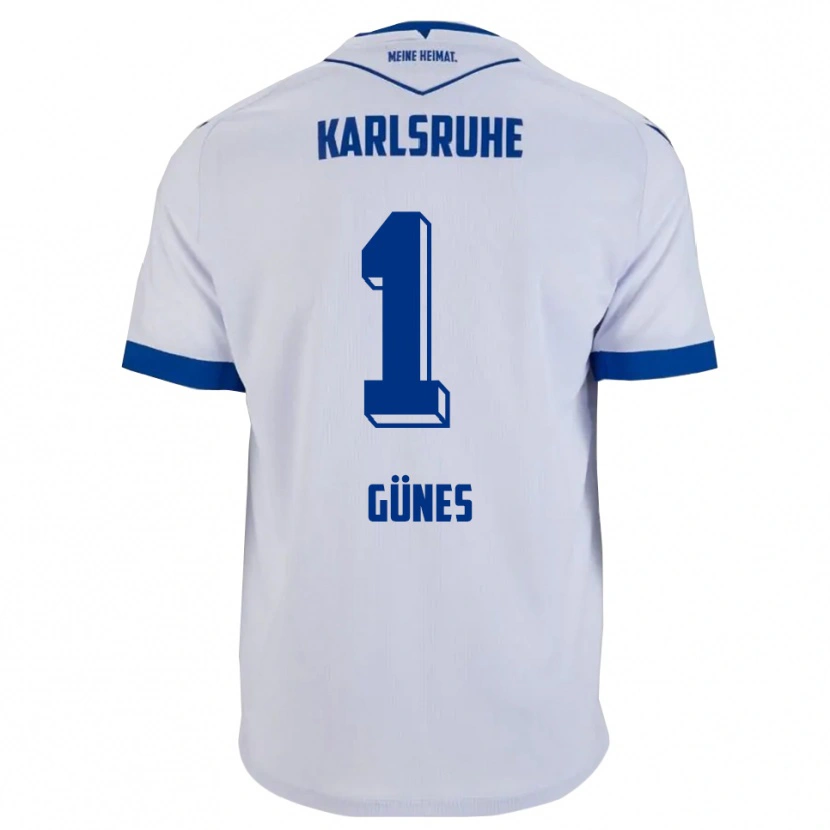 Danxen Donna Maglia Kamil Günes #1 Bianco Blu Kit Gara Away 2025/26 Maglietta