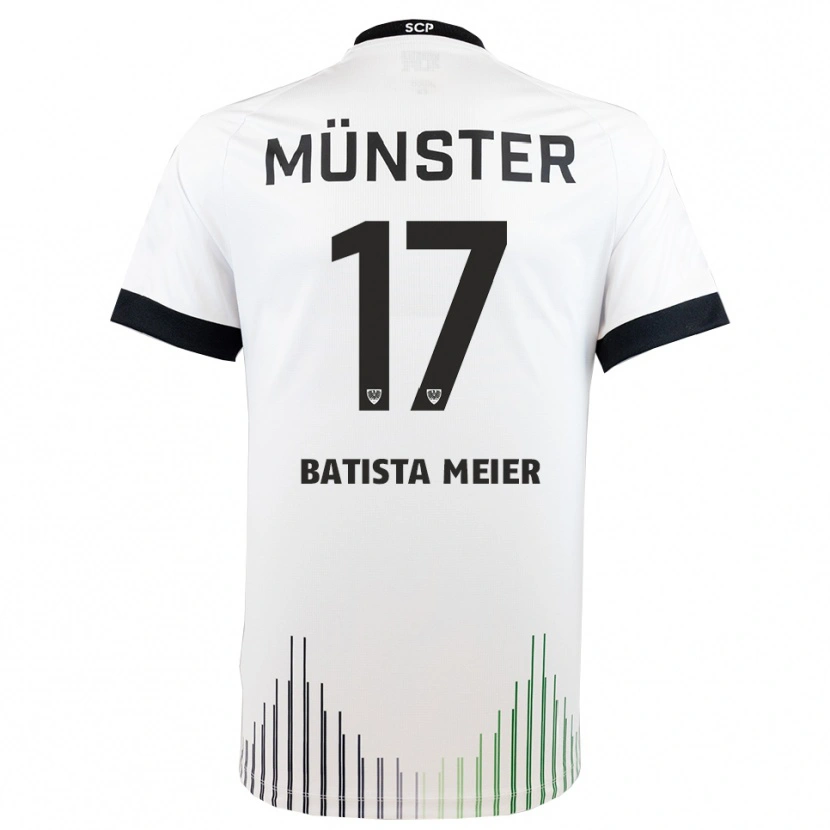 Danxen Donna Maglia Oliver Batista Meier #17 Bianco Nero Kit Gara Away 2025/26 Maglietta