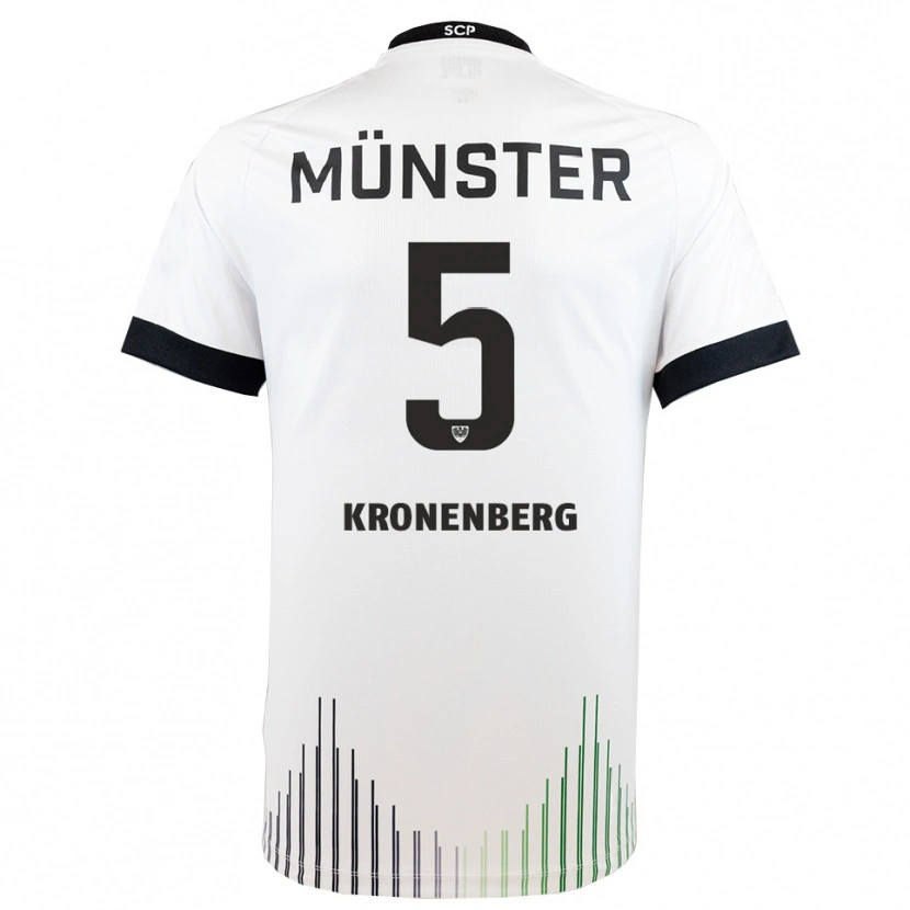 Danxen Donna Maglia Ben Kronenberg #5 Bianco Nero Kit Gara Away 2025/26 Maglietta