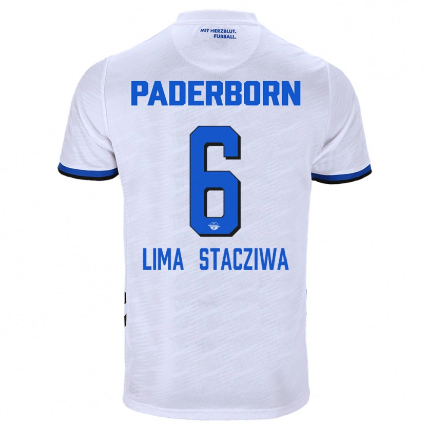 Danxen Donna Maglia Neo Lima Stacziwa #6 Bianco Blu Kit Gara Away 2025/26 Maglietta