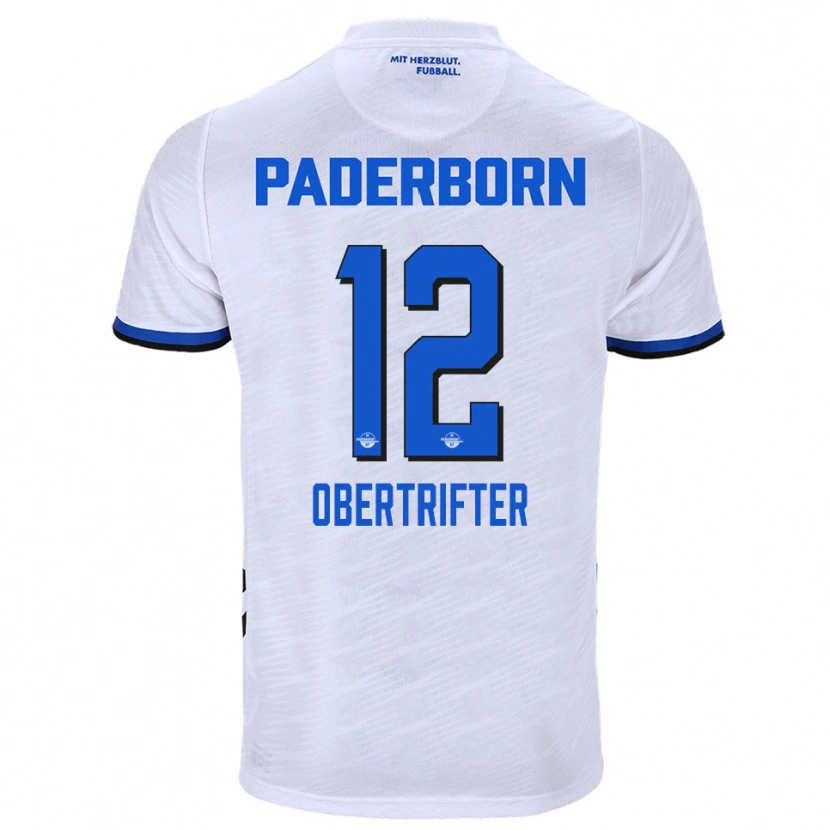 Danxen Donna Maglia Ben Obertrifter #12 Bianco Blu Kit Gara Away 2025/26 Maglietta