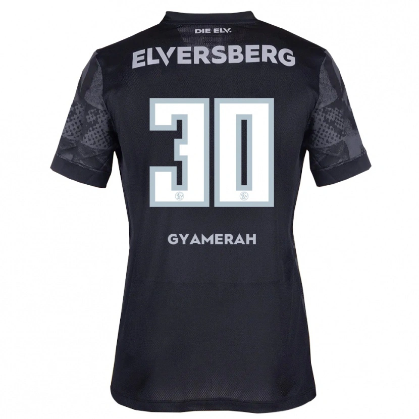 Danxen Donna Maglia Jan Gyamerah #30 Nero Grigio Kit Gara Away 2025/26 Maglietta