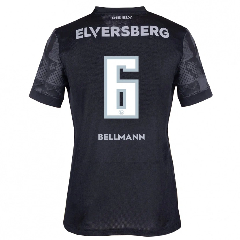 Danxen Donna Maglia Niklas Bellmann #6 Nero Grigio Kit Gara Away 2025/26 Maglietta