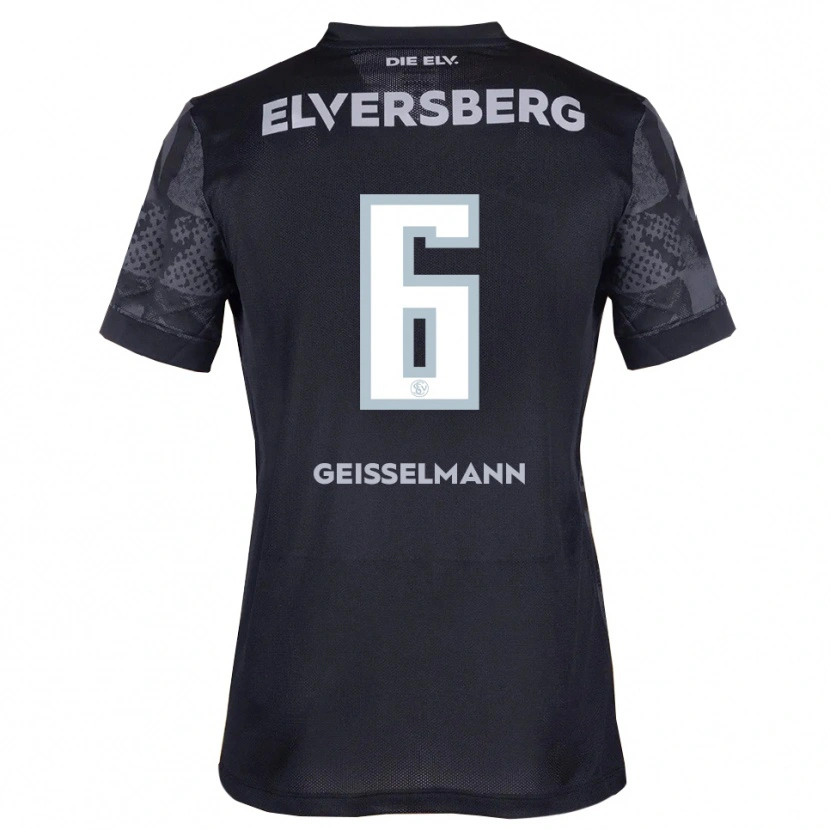 Danxen Donna Maglia Emil Geißelmann #6 Nero Grigio Kit Gara Away 2025/26 Maglietta