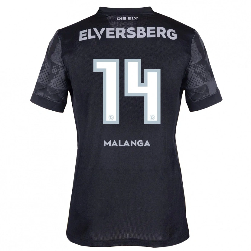 Danxen Donna Maglia Jarzinho Malanga #14 Nero Grigio Kit Gara Away 2025/26 Maglietta