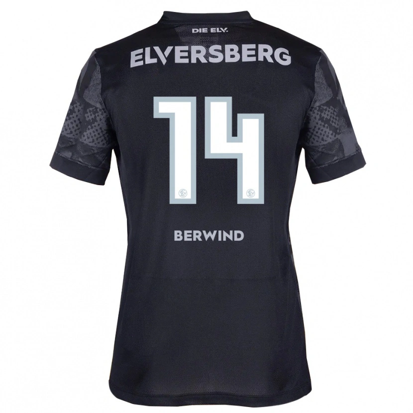 Danxen Donna Maglia Lilli Berwind #14 Nero Grigio Kit Gara Away 2025/26 Maglietta