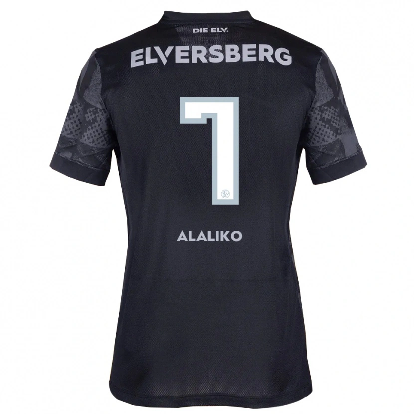 Danxen Donna Maglia Alan Alaliko #7 Nero Grigio Kit Gara Away 2025/26 Maglietta