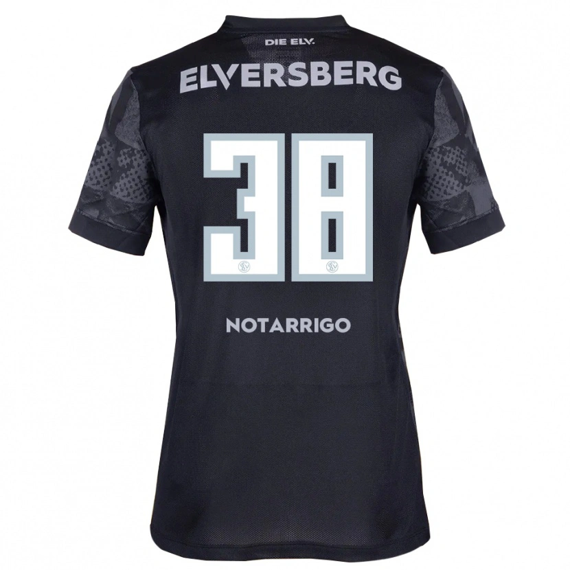 Danxen Donna Maglia Tyler Notarrigo #38 Nero Grigio Kit Gara Away 2025/26 Maglietta