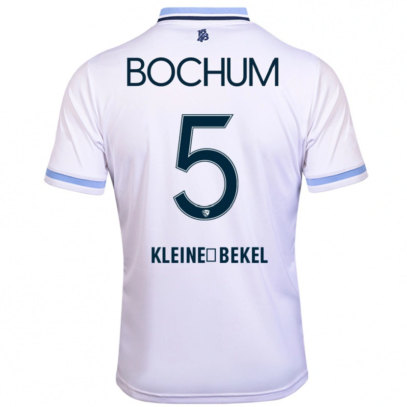 Danxen Donna Maglia Colin Kleine-Bekel #5 Bianco Azzurro Kit Gara Away 2025/26 Maglietta