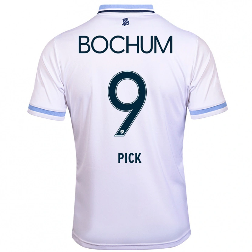 Danxen Donna Maglia Luis Pick #9 Bianco Azzurro Kit Gara Away 2025/26 Maglietta