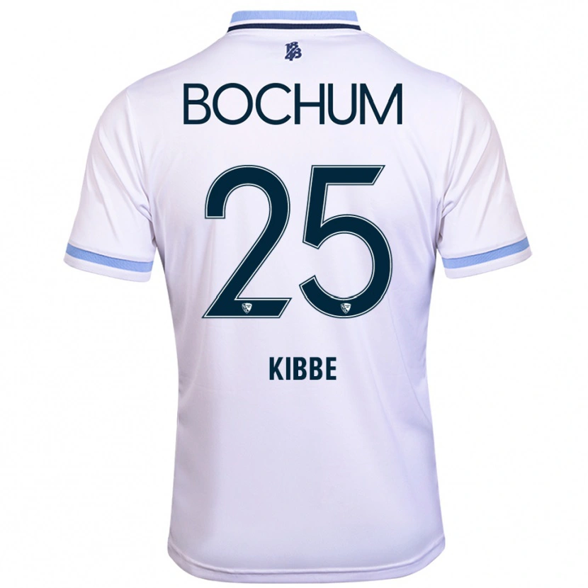 Danxen Donna Maglia Jaden Kibbe #25 Bianco Azzurro Kit Gara Away 2025/26 Maglietta