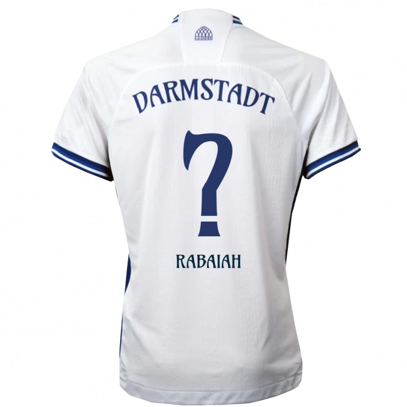 Danxen Donna Maglia Ali Rabaiah #0 Bianco Blu Kit Gara Away 2025/26 Maglietta