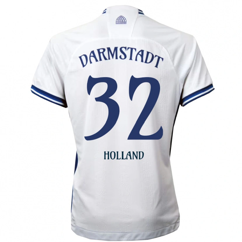 Danxen Donna Maglia Fabian Holland #32 Bianco Blu Kit Gara Away 2025/26 Maglietta