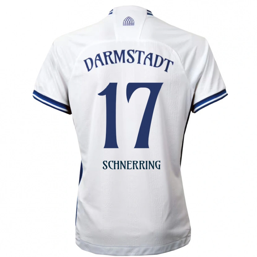 Danxen Donna Maglia Loann Schnerring #17 Bianco Blu Kit Gara Away 2025/26 Maglietta