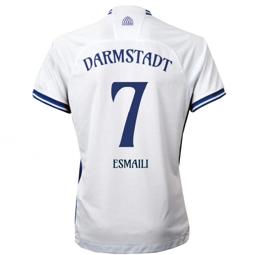 Danxen Donna Maglia Ali Esmaili #7 Bianco Blu Kit Gara Away 2025/26 Maglietta